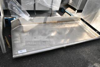 Stainless Steel Right Side Clean Side Dishwasher Table.  No Legs.