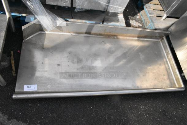 Stainless Steel Right Side Clean Side Dishwasher Table.  No Legs. - Image 2 of 3