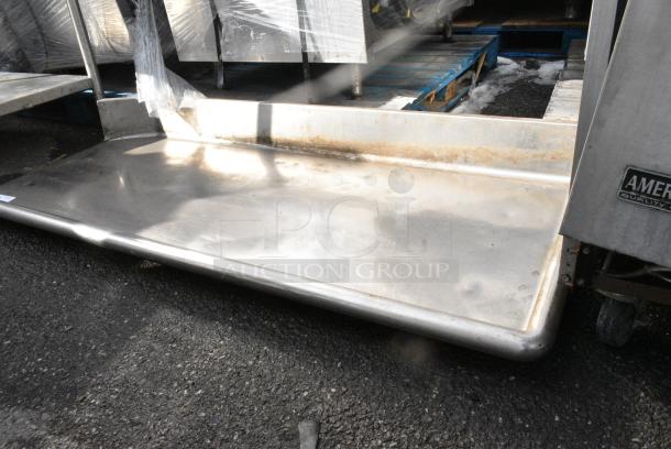 Stainless Steel Right Side Clean Side Dishwasher Table.  No Legs. - Image 3 of 3