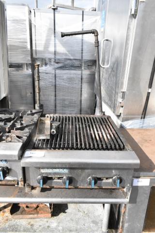 Radiance Stainless Steel Commercial Countertop Natural Gas Powered Charbroiler Grill.