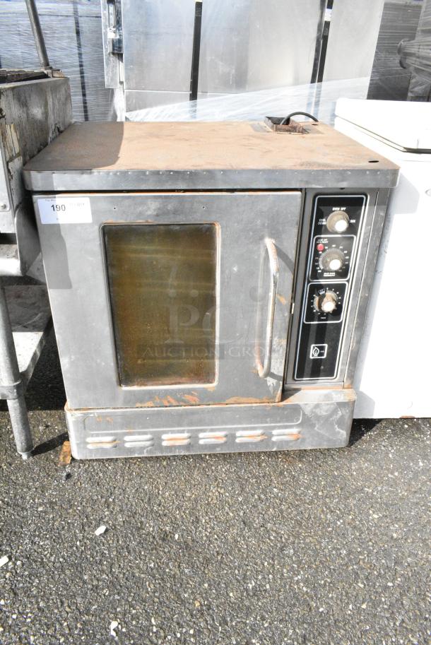 Stainless Steel Commercial Natural Gas Powered Half Size Convection Oven w/ View Through Door, Metal Oven Racks and Thermostatic Controls. - Image 1 of 3