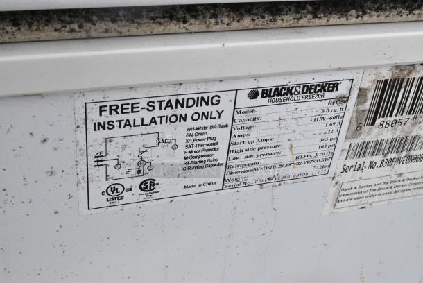 Black & Decker BFQ50 Chest Freezer w/ Hinge Lid. 115 Volts, 1 Phase. - Image 5 of 5