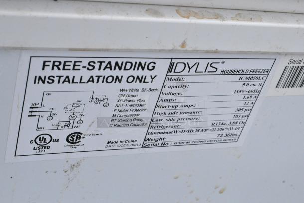 Idylis ICM050LC Chest Freezer w/ Hinge Lid. 115 Volts, 1 Phase. - Image 5 of 5
