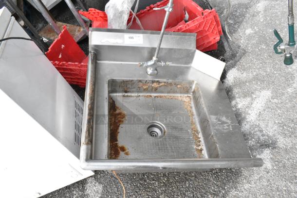 Stainless Steel Left Side Dirty Side Dishwasher Table w/ Spray Nozzle Attachment. - Image 2 of 4