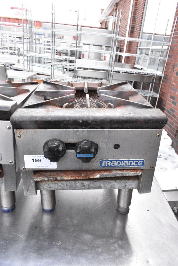 Radiance Stainless Steel Commercial Countertop Natural Gas Powered Single Burner Stock Pot Range. - Image 1 of 5