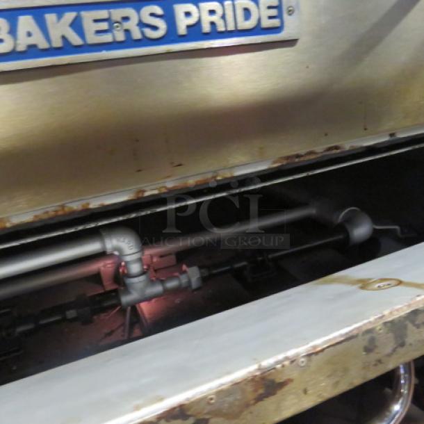 BEAUTIFUL Bakers Pride Natural Gas Super Deck Pizza Oven. Model# Y800. Serial # 27440. 84X51X66. This Double Stack Oven Is WORKING ,CLEAN, And Recently Serviced! 2XBID. You Will Receive 1 Double Stack Unit including 2 ovens. $ 46,392.00. - Image 5 of 8