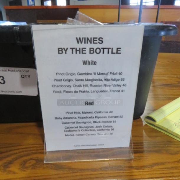 One Lot Of 29 Table Tents. - Image 1 of 1