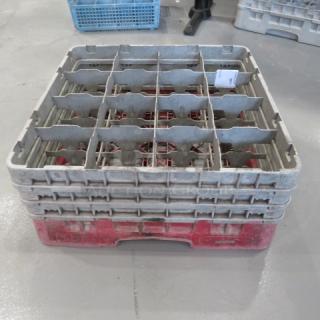 One Red/Gray 16 Hole Dishwasher Rack.