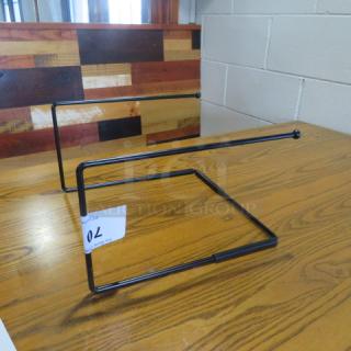 One XL Black Metal Table Top Pizza Stand.