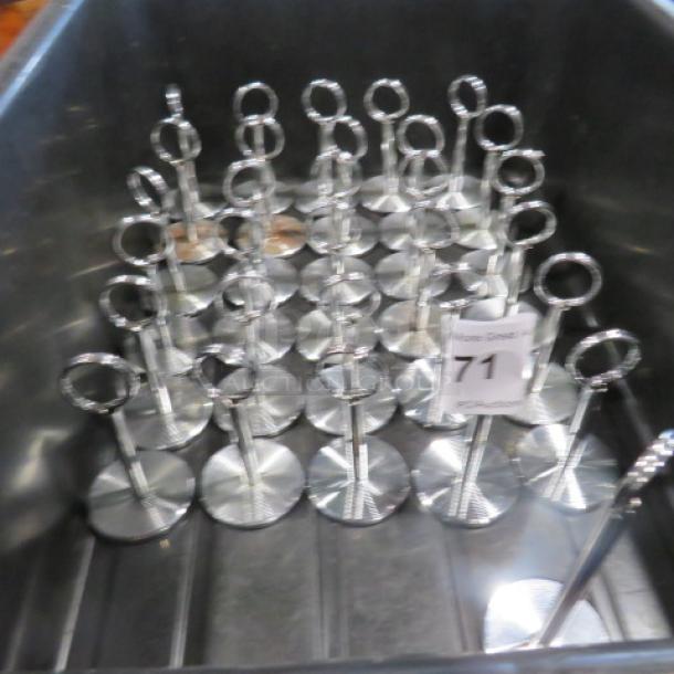 One Lot Of 31 Stainless Steel Table Top Number Stands. - Image 2 of 2