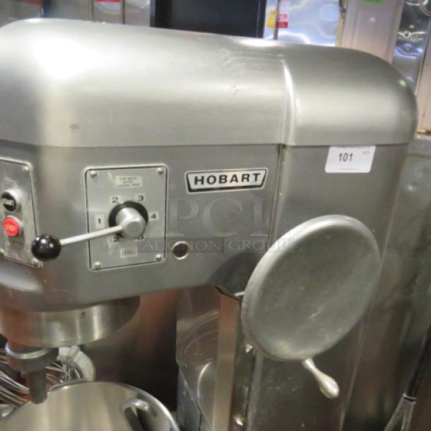 One BEAUTIFUL  Hobart 60 Quart Stand Mixer With Bowl And Hook. Model# H-600. 230 Volt. 3 Phase. 22X35X57. This Mixer Was Just Serviced And The Stainless Steel Bowl Is NEW!!!! - Image 4 of 7