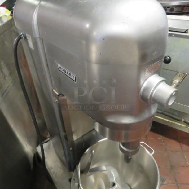 One BEAUTIFUL  Hobart 60 Quart Stand Mixer With Bowl And Hook. Model# H-600. 230 Volt. 3 Phase. 22X35X57. This Mixer Was Just Serviced And The Stainless Steel Bowl Is NEW!!!! - Image 7 of 7