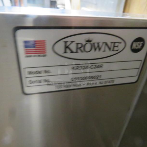 One Krowne Under Bar Stainless Steel Corner Drain Table. Model# KR324-C24R24X24X36. $1001.55. - Image 2 of 2