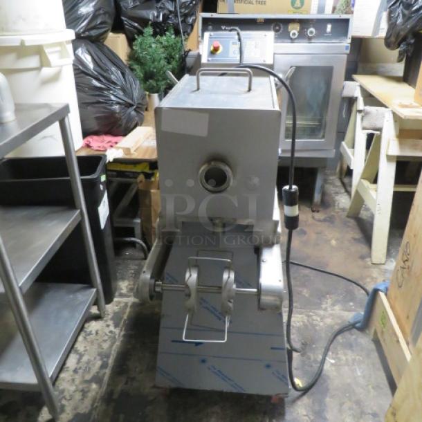 One NEW Topcusan Commercial Floor Style Meat Ball Forming Machine On Casters. Model# P20. 20X52X52 - Image 1 of 6