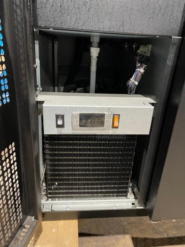 NEW! SCRATCH-N-DENT! Micro Matic Pro-Line E Series Commercial Black 3 Door Refrigerated Back Bar Cooler! With Stainless Steel Worktop! With Lock & Keys! Model: MBB-94 E SN: 17440210M! 115V 1 Phase! - Image 10 of 12