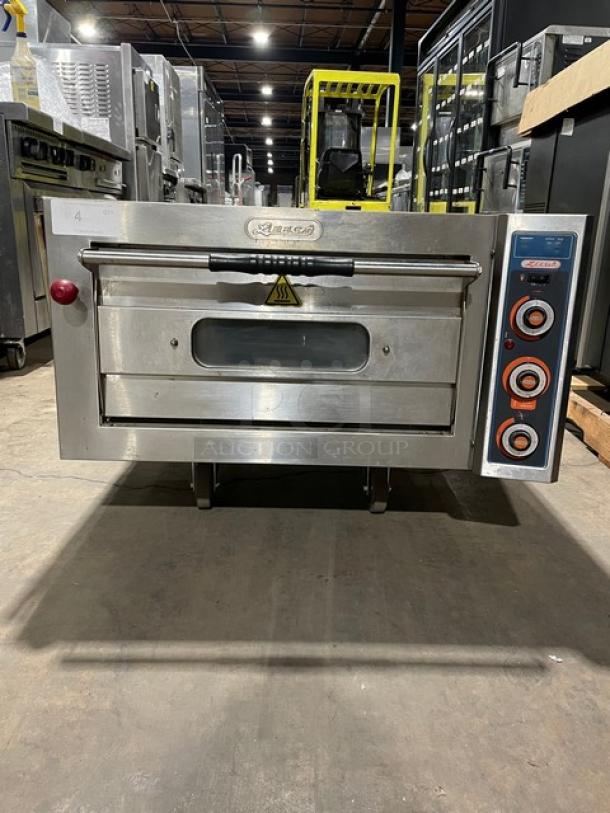 Leego Commercial Stainless Steel Electric Powered Countertop Single Deck Bakery/Pizza Oven! With Iron Bottom! With Sheet Pan! Model: RN-2109E SN: RN2109E1050000790GA! 220V! - Image 1 of 10