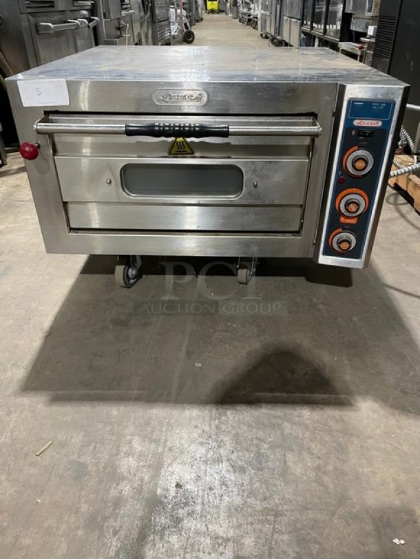 Leego Commercial Stainless Steel Electric Powered Countertop Single Deck Bakery/Pizza Oven! With Iron Bottom! With Sheet Pan! Model: RN-2109E SN: RN2109E1050001190GA! 220V! - Image 1 of 10