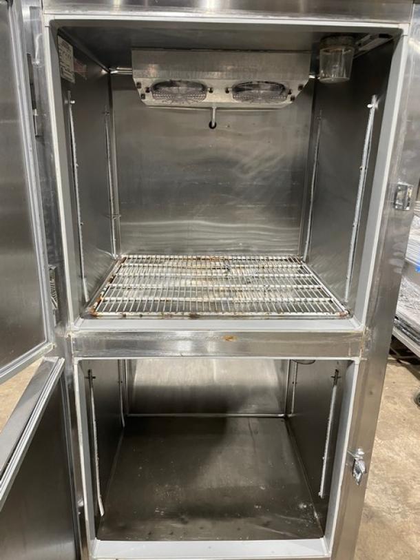 Continental Commercial Stainless Steel Solid Half Door Extra-Wide Dual Temp Reach In Refrigerator/Freezer Combo! With Poly Coated Wire Rack! Model: 1RFX-SS SN: 15238300! 115V 1 Phase! On Casters! - Image 5 of 10