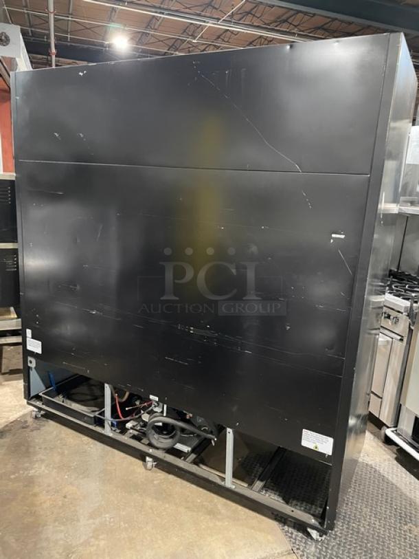 True Commercial Black Self-Contained Triple Glass Swing Door Reach In Refrigerator Merchandiser! Energy Star Certified! With LED Lighting! With Heavy Duty Poly Coated Wire Racks! Model: GDM-72-HC~TSL01 SN: 10159914! 115V 1 Phase! On Casters! - Image 3 of 12