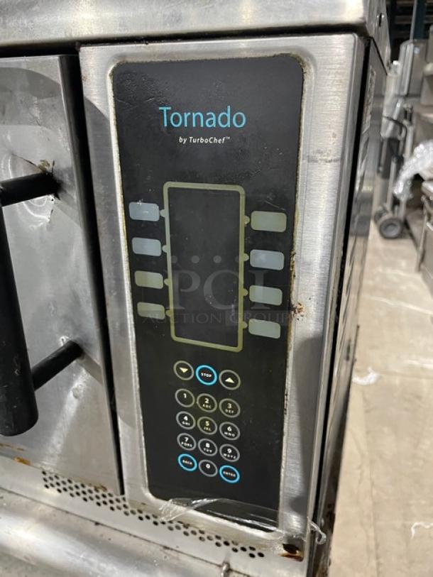 TurboChef Tornado Series Commercial Stainless Steel Electric Powered Double Stacked Rapid Cook Turbo Ovens! With Digital Touch Controls! Model: NGCD6 SN: NGCD6D13062! 208-240V! On Equipment Cart With Casters! 2X Your Bid Makes One Unit! - Image 7 of 11