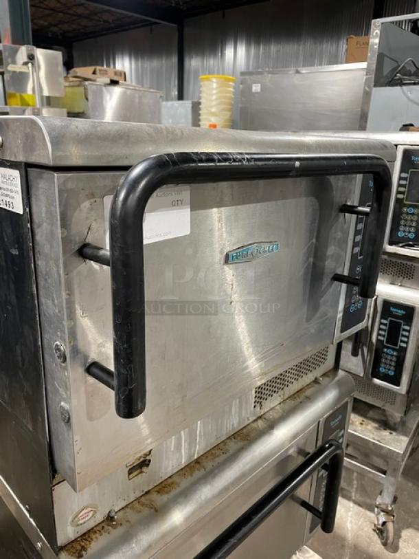 TurboChef Tornado Series Commercial Stainless Steel Electric Powered Double Stacked Rapid Cook Turbo Ovens! With Digital Touch Controls! Model: NGCD6 SN: NGCD6D13049! 208-240V! On Equipment Cart With Casters! 2X Your Bid Makes One Unit! - Image 7 of 12