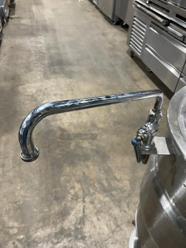 Blodgett Commercial Stainless Steel Electric Powered Stationary 2/3 Jacketed 20-Gal Pedestal Kettle! With Swing Spout Faucet! Model: KPS-20E SN: 111606S4178-5948! 208V 3 Phase! On Base! - Image 9 of 12