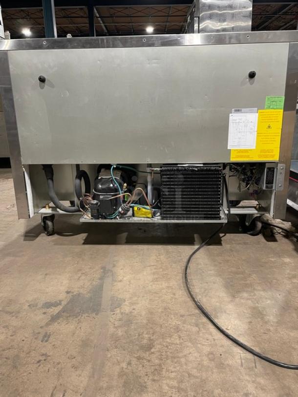 Asber! 2023! Commercial Stainless Steel Self-Contained 2 Door Undercounter Worktop Freezer! With Poly Coated Wire Racks! Model: AUTF-48 HC NEO SN: 8102867910! 115V 1 Phase! On Casters! - Image 3 of 10