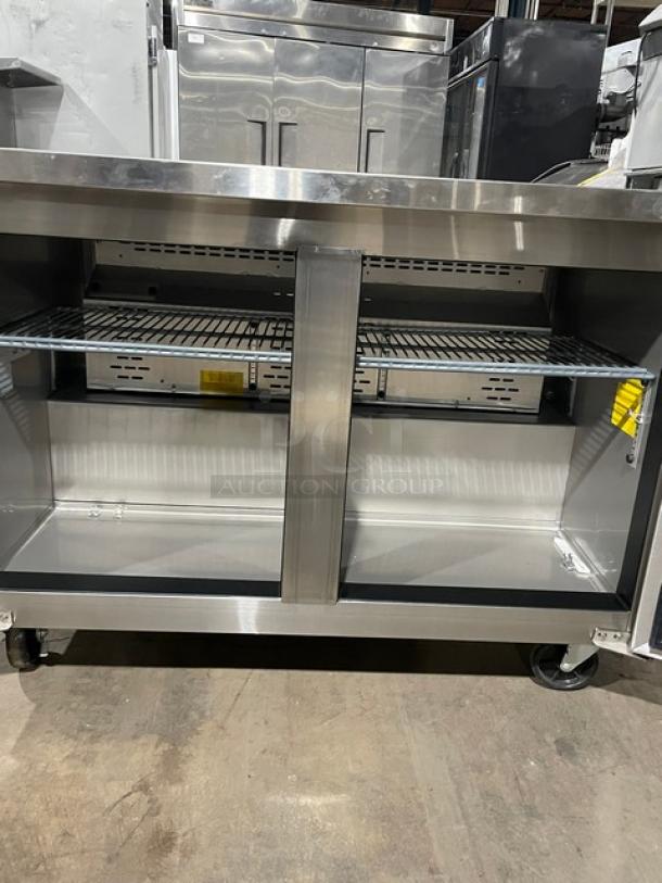 Asber! 2023! Commercial Stainless Steel Self-Contained 2 Door Undercounter Worktop Freezer! With Poly Coated Wire Racks! Model: AUTF-48 HC NEO SN: 8102867910! 115V 1 Phase! On Casters! - Image 5 of 10