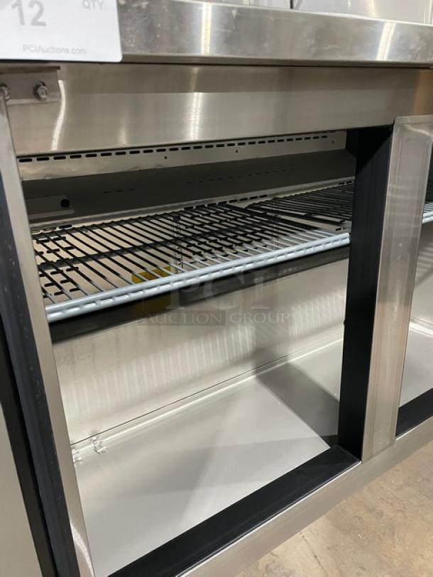Asber! 2023! Commercial Stainless Steel Self-Contained 2 Door Undercounter Worktop Freezer! With Poly Coated Wire Racks! Model: AUTF-48 HC NEO SN: 8102867910! 115V 1 Phase! On Casters! - Image 6 of 10