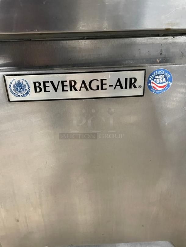 Beverage-Air Commercial Stainless Steel 2 Drawer Refrigerated Bain Marie Style Mega Top Pizza Prep Table! Model: DPD46-2 SN:12305544! 115V 1 Phase! On Casters! - Image 9 of 11