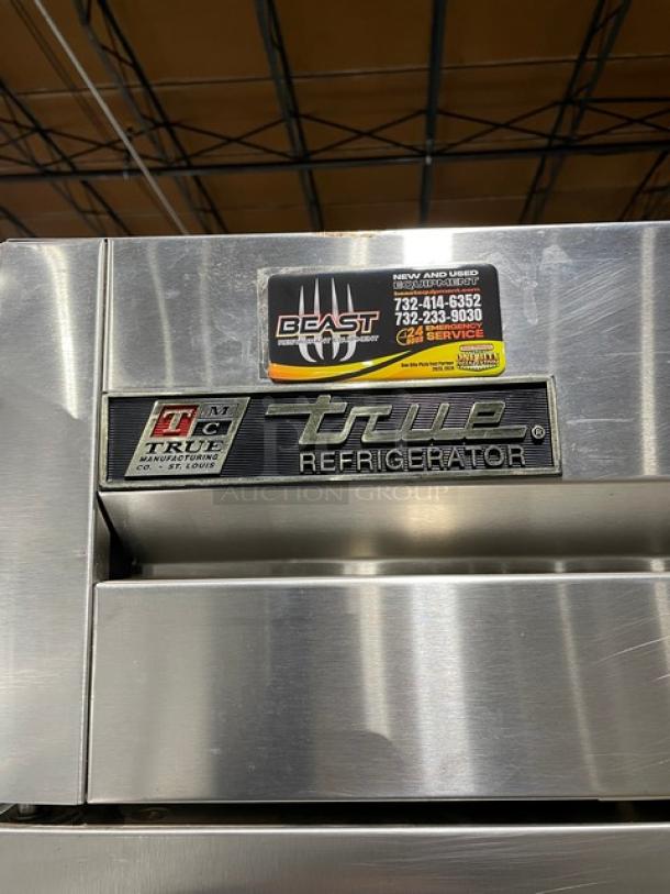 True Commercial Stainless Steel Solid 3 Door Reach In Refrigerator! With Poly Coated Wire Racks! Model: T-72 SN: 1-4870104! 115V 1 Phase! On Casters! - Image 9 of 13