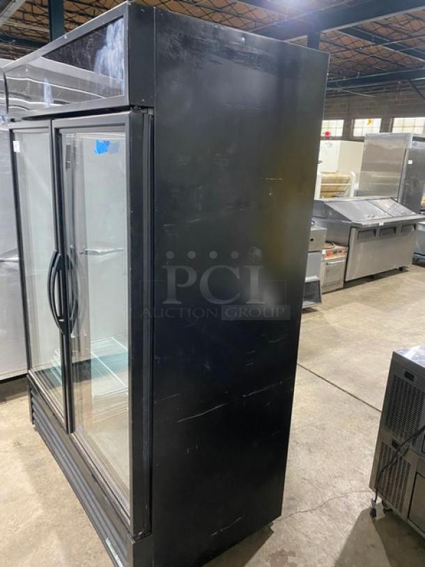 True Commercial Black Double Glass Swing Door Reach In Merchandiser Refrigerator! Energy Star Certified! With Poly Coated Wire Racks! Model: GDM-49-HC~TSL01 SN: 9366033! 115V 1 Phase! - Image 2 of 11