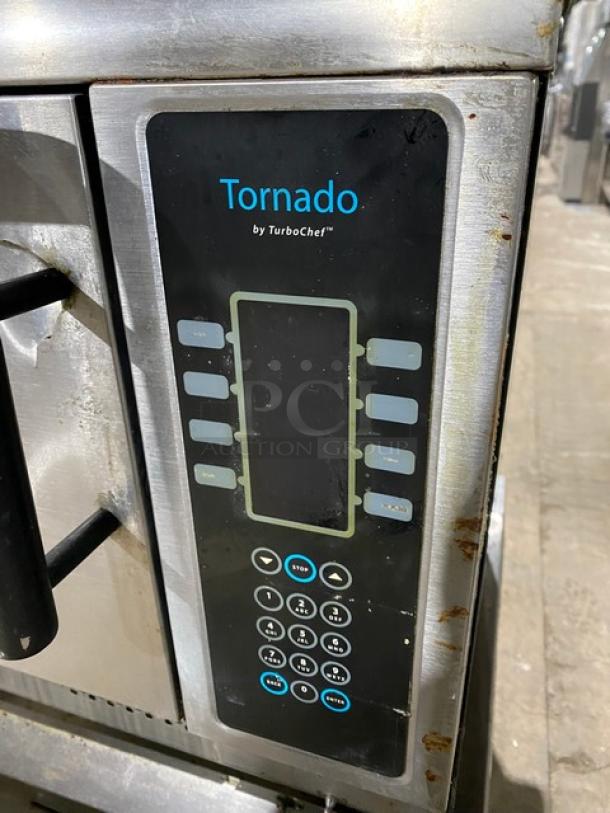 TurboChef Tornado Series Commercial Stainless Steel Electric Powered Double Stacked Rapid Cook Turbo Ovens! With Digital Touch Controls! Model: NGCD6 SN: NGCD6D12991! 208-240V! On Equipment Cart With Casters! 2X Your Bid Makes One Unit! - Image 7 of 11