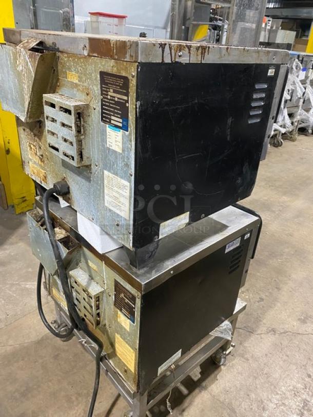 TurboChef Tornado Series Commercial Stainless Steel Electric Powered Double Stacked Rapid Cook Turbo Ovens! With Digital Touch Controls! Model: NGCD6 SN: NGCD6D05614! 208-240V! On Equipment Cart With Casters! 2X Your Bid Makes One Unit! - Image 4 of 12