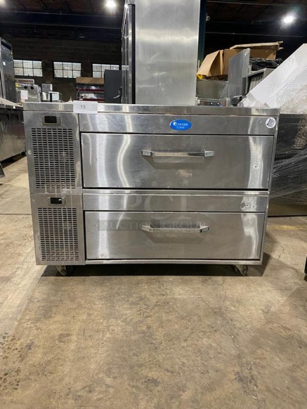 Randell FX Series Commercial Stainless Steel Undercounter 2 Drawer Refrigerated Lowboy! 115V 1 Phase!  On Casters! - Image 1 of 8