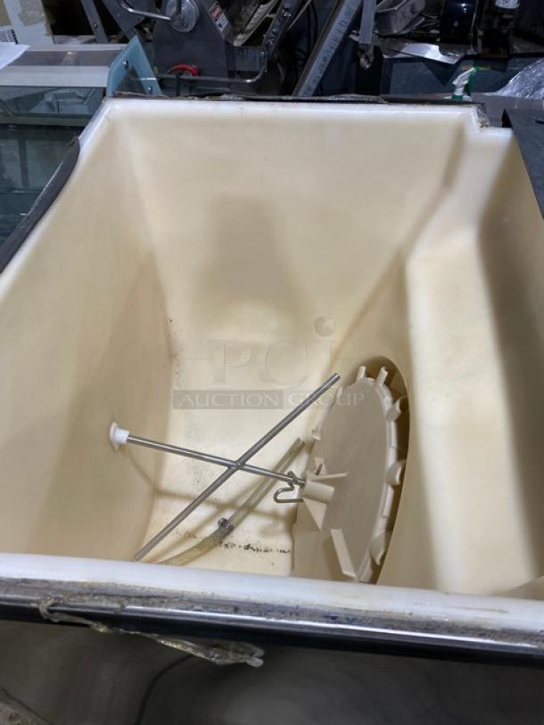 Manitowoc Q Series Commercial Stainless Steel Ice Dispenser Bin! With Push Type Dispenser! Model: QPA310 SN: 991163796! 120V 1 Phase! On Legs! - Image 10 of 10