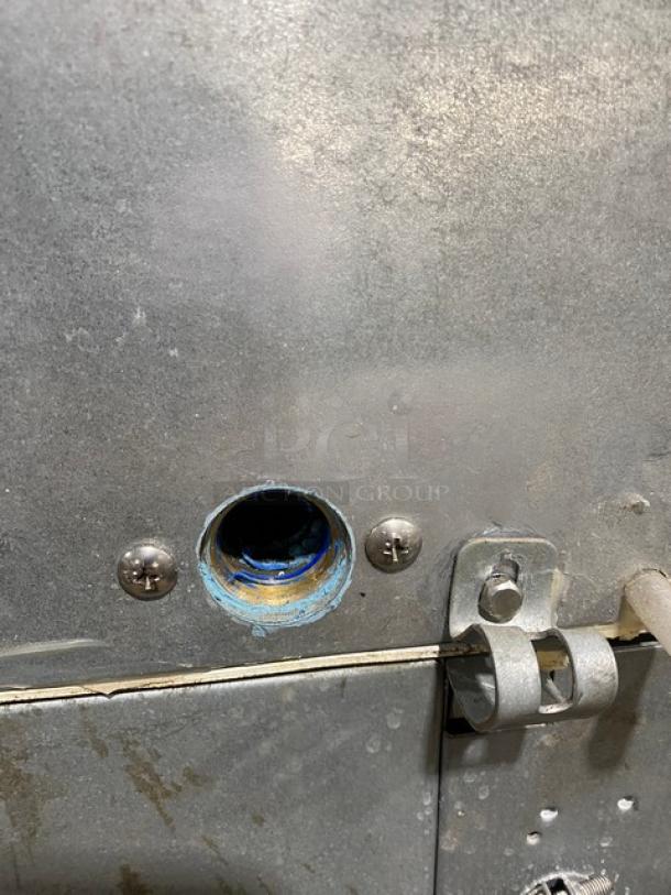 Hoshizaki Commercial Stainless Steel Cresent Cube Style Ice Making Machine Head! Model: KM-320MAH SN: E09158E! 115-120V 1 Phase! With Hoshizaki Commercial Ice Dispensing Bin! With Push Button Dispenser! Model: DB-130H SN: Q52159D! 115V 1 Phase! On Legs! - Image 11 of 12