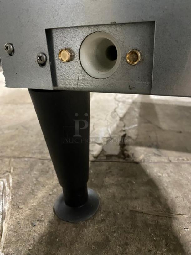 Hoshizaki Commercial Stainless Steel Modular Cresent Cube Ice Making Machine Head! Model: KM-500MWH SN: Q04141H! 115-120V 1 Phase! With Scotsman Commercial Ice Dispensing Bin! With Push Type Dispenser! On Legs! - Image 7 of 10