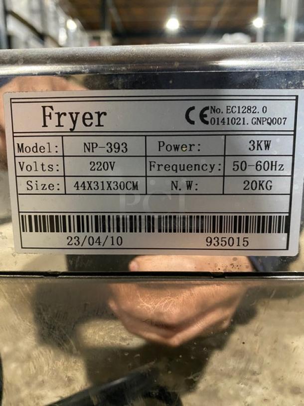 Commercial Stainless Steel Electric Powered Countertop Corndog Deep Fryer! With Hinged Cover! Model: NP-393 SN: 935015! 220V! - Image 8 of 9