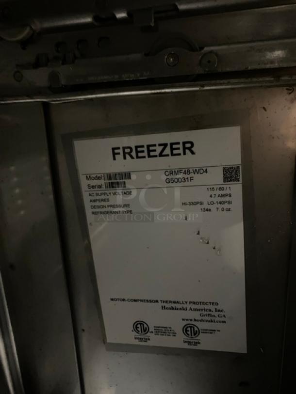 Hoshizaki Commercial Stainless Steel 4 Drawer Worktop Freezer! With Back Splash! Model: CRMF48-WD4 SN: G50031F! 115V 1 Phase! On Casters! - Image 7 of 10
