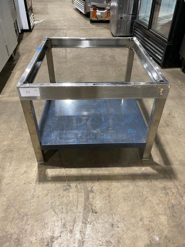 Commercial Stainless Steel Single Shelf Open Base! On Legs! - Image 1 of 2