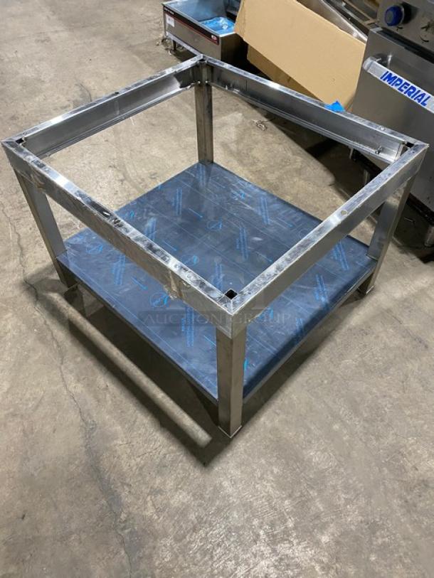Commercial Stainless Steel Single Shelf Open Base! On Legs! - Image 2 of 2