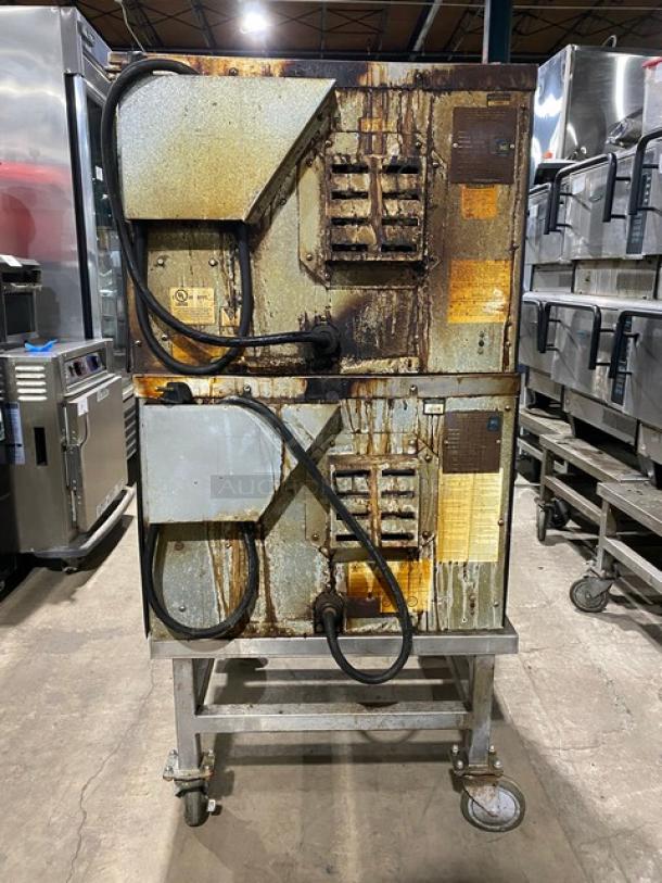 TurboChef Tornado Series Commercial Stainless Steel Electric Powered Double Stacked Rapid Cook Turbo Ovens! With Digital Touch Controls! Model: NGCD6 SN: NGCD6D07489! 208/240V! On Equipment Cart With Casters! 2X Your Bid Makes One Unit! - Image 3 of 8