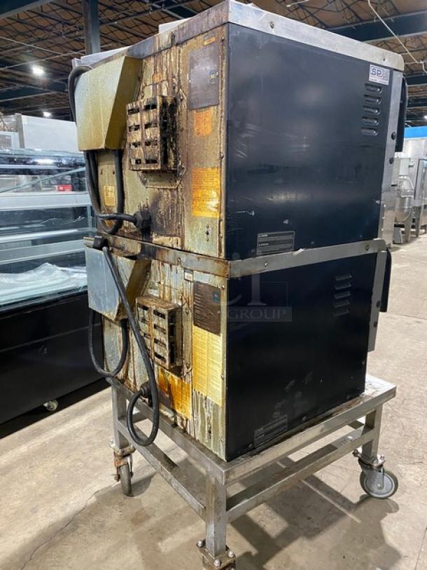 TurboChef Tornado Series Commercial Stainless Steel Electric Powered Double Stacked Rapid Cook Turbo Ovens! With Digital Touch Controls! Model: NGCD6 SN: NGCD6D07489! 208/240V! On Equipment Cart With Casters! 2X Your Bid Makes One Unit! - Image 4 of 8