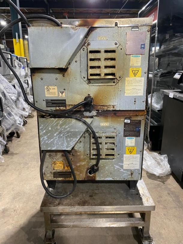 TurboChef Tornado Series Commercial Stainless Steel Electric Powered Double Stacked Rapid Cook Turbo Ovens! With Digital Touch Controls! Model: NGCD6 SN: NGCD6D13058! 208/240V! On Equipment Cart With Casters! 2X Your Bid Makes One Unit! - Image 3 of 9