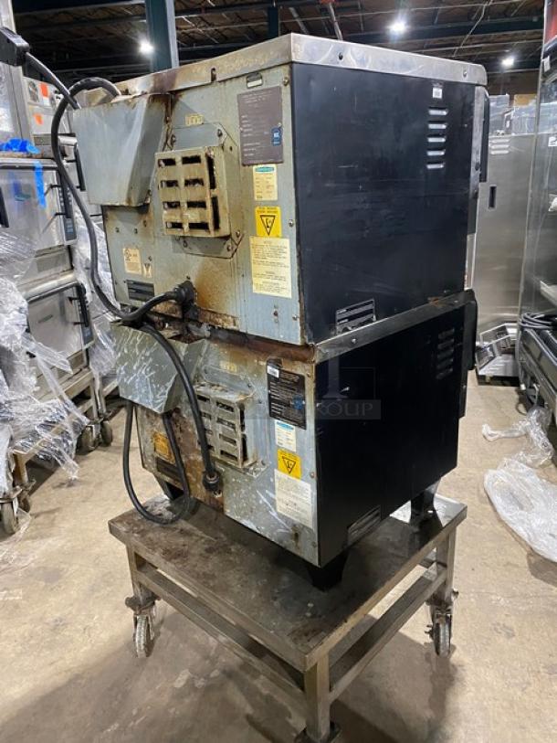 TurboChef Tornado Series Commercial Stainless Steel Electric Powered Double Stacked Rapid Cook Turbo Ovens! With Digital Touch Controls! Model: NGCD6 SN: NGCD6D13058! 208/240V! On Equipment Cart With Casters! 2X Your Bid Makes One Unit! - Image 4 of 9