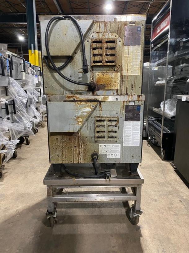 TurboChef Tornado Series Commercial Stainless Steel Electric Powered Double Stacked Rapid Cook Turbo Ovens! With Digital Touch Controls! Model: NGCD6 SN: NGCD6D17090! 208/240V! On Equipment Cart With Casters! 2X Your Bid Makes One Unit! - Image 3 of 10