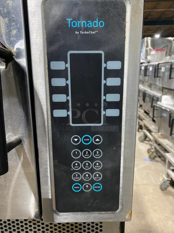TurboChef Tornado Series Commercial Stainless Steel Electric Powered Double Stacked Rapid Cook Turbo Ovens! With Digital Touch Controls! Model: NGCD6 SN: NGCD6D17090! 208/240V! On Equipment Cart With Casters! 2X Your Bid Makes One Unit! - Image 6 of 10