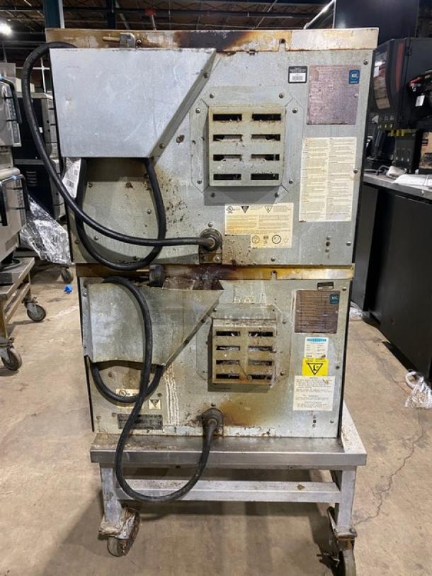 TurboChef Tornado Series Commercial Stainless Steel Electric Powered Double Stacked Rapid Cook Turbo Ovens! With Digital Touch Controls! Model: NGCD6 SN: NGCD6D16476! 208/240V! On Equipment Cart With Casters! 2X Your Bid Makes One Unit! - Image 3 of 11