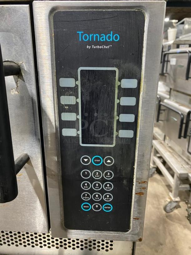 TurboChef Tornado Series Commercial Stainless Steel Electric Powered Double Stacked Rapid Cook Turbo Ovens! With Digital Touch Controls! Model: NGCD6 SN: NGCD6D16476! 208/240V! On Equipment Cart With Casters! 2X Your Bid Makes One Unit! - Image 6 of 11